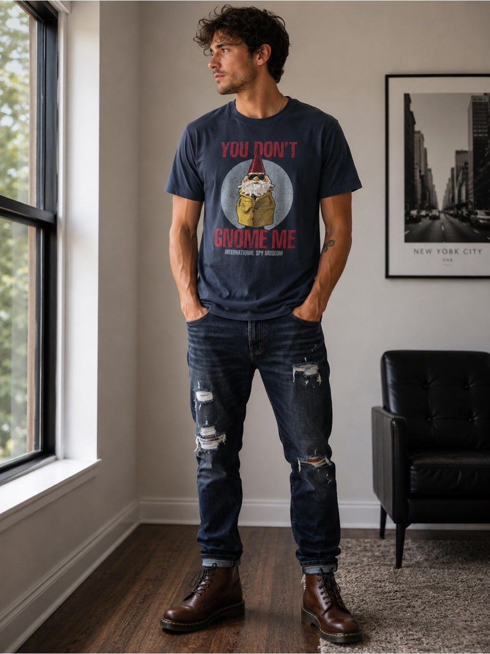Blue 84 Navy 'You Don't Gnome Me' Graphic Tee - Red, Yellow